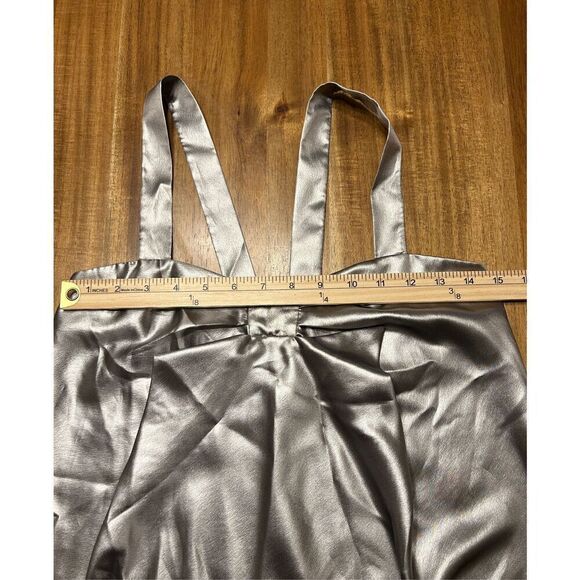 Trina Turk Womens Satin Tank Top Silver Size Small - Picture 6 of 7